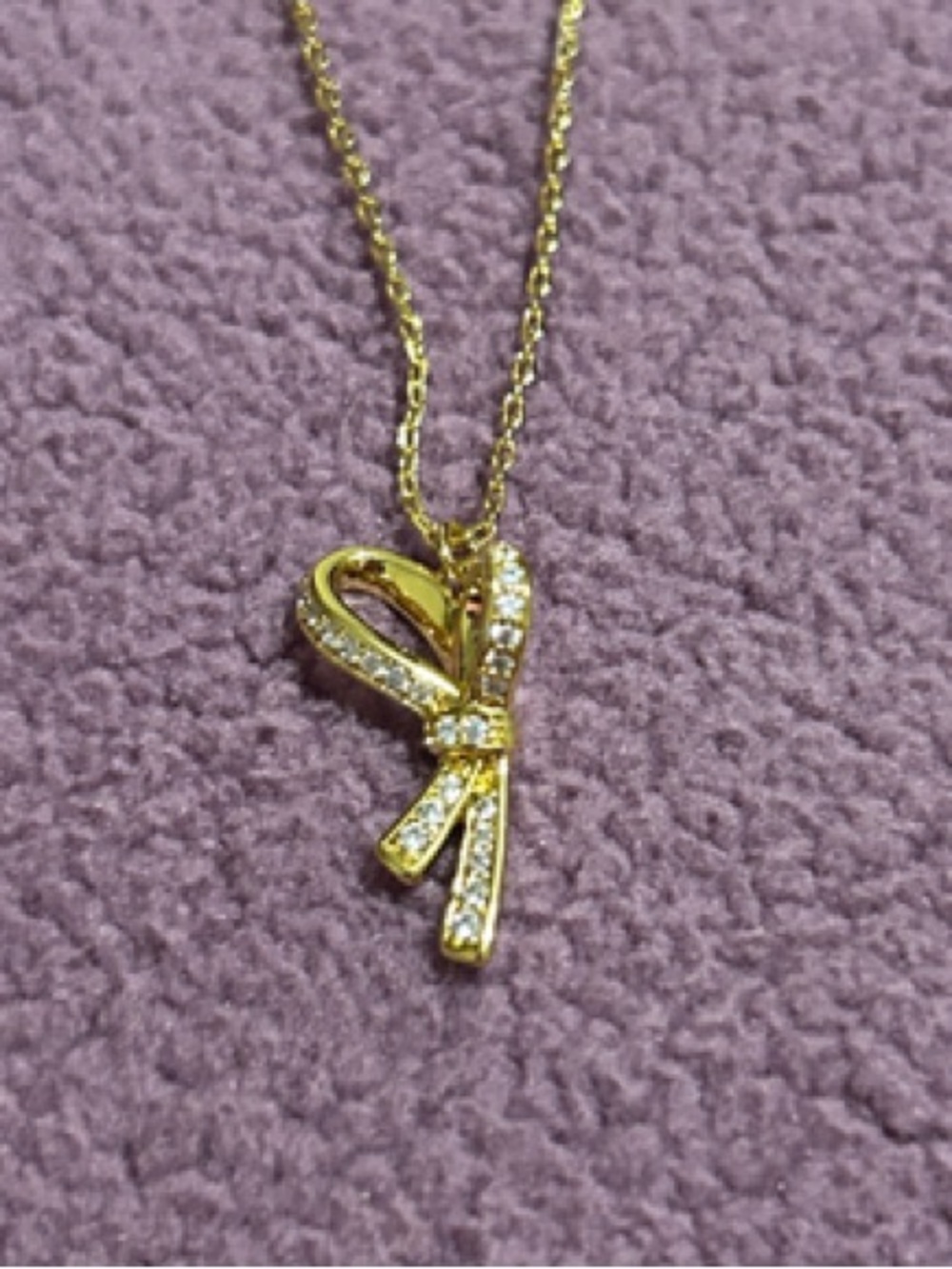 kate spade gold-tone ribbon pendant necklace